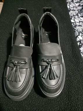 Rocket Dog Black Tassel Platform Loafers